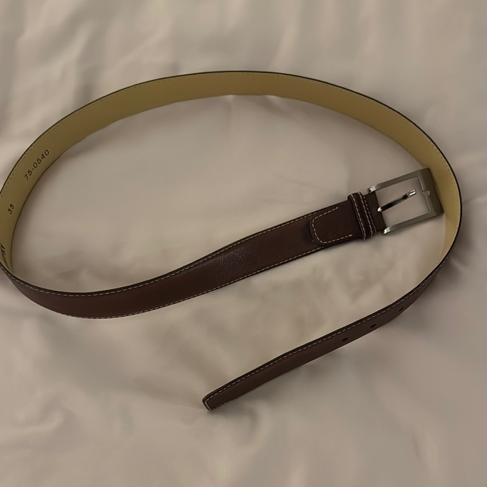 Johnston & Murphy Brown and Tan Leather Belt